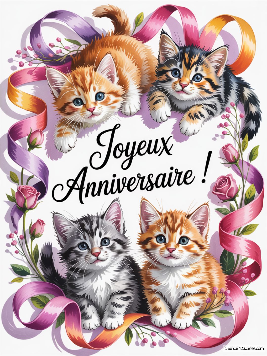 Carte Anniversaire Femme Chat 05