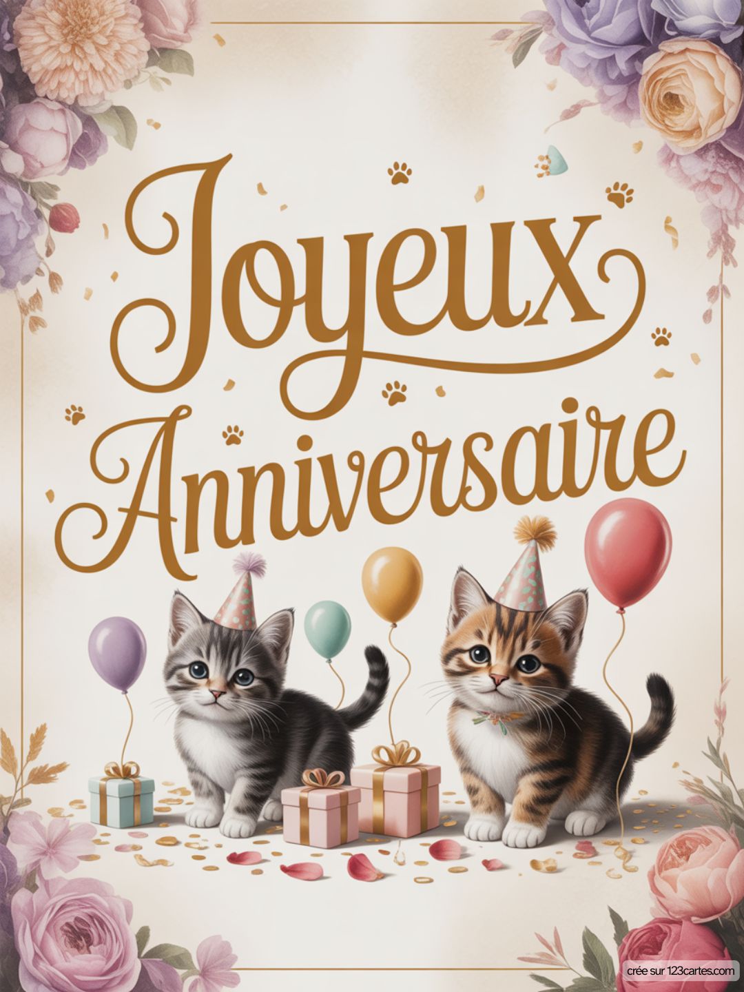 Carte Anniversaire Femme Chat 14