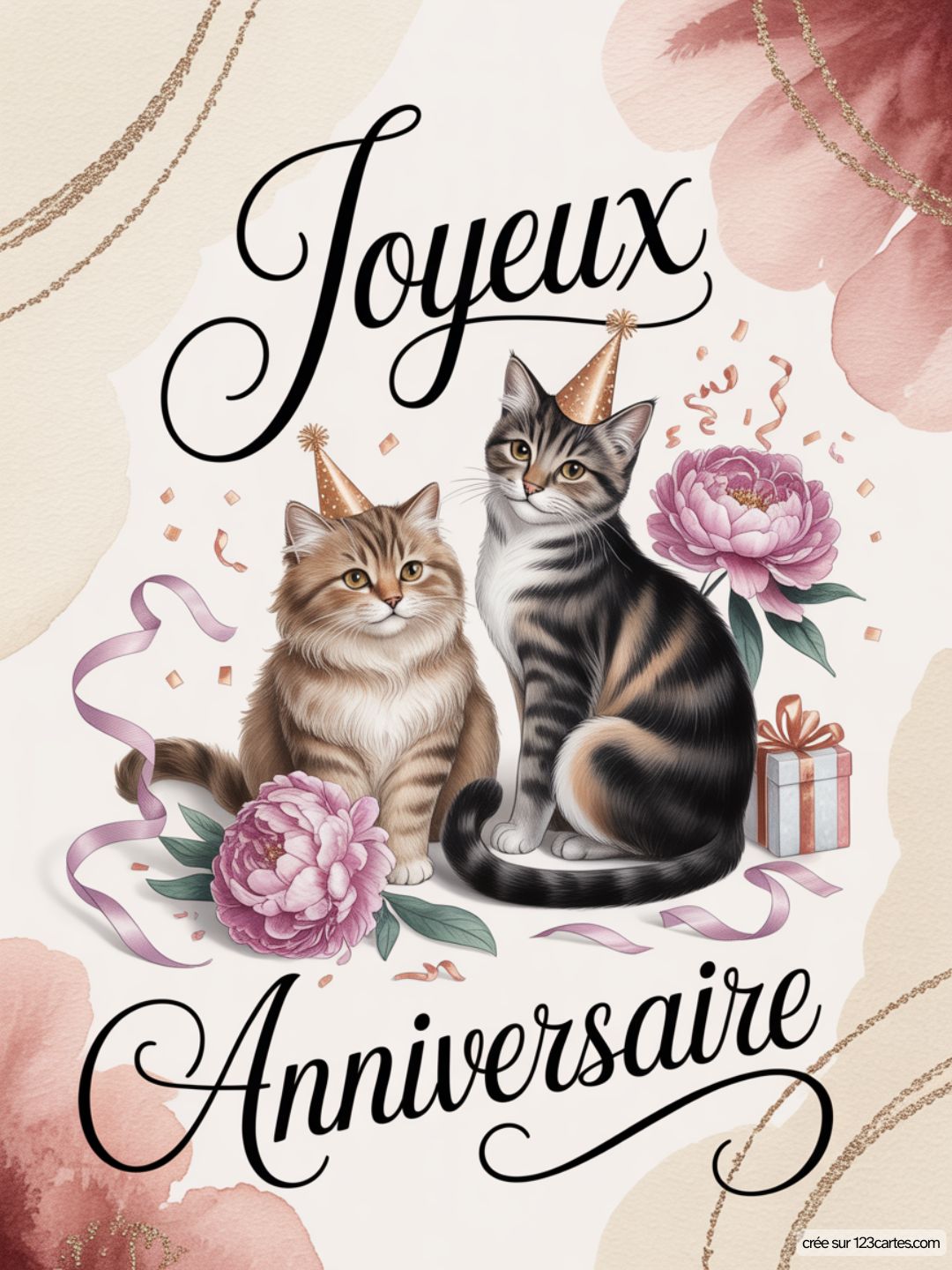 Carte Anniversaire Femme Chat 15