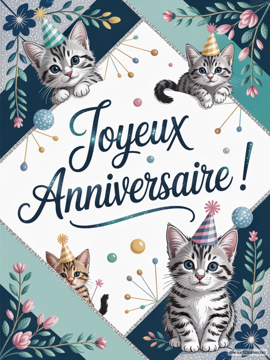 Carte Anniversaire Femme Chat 17