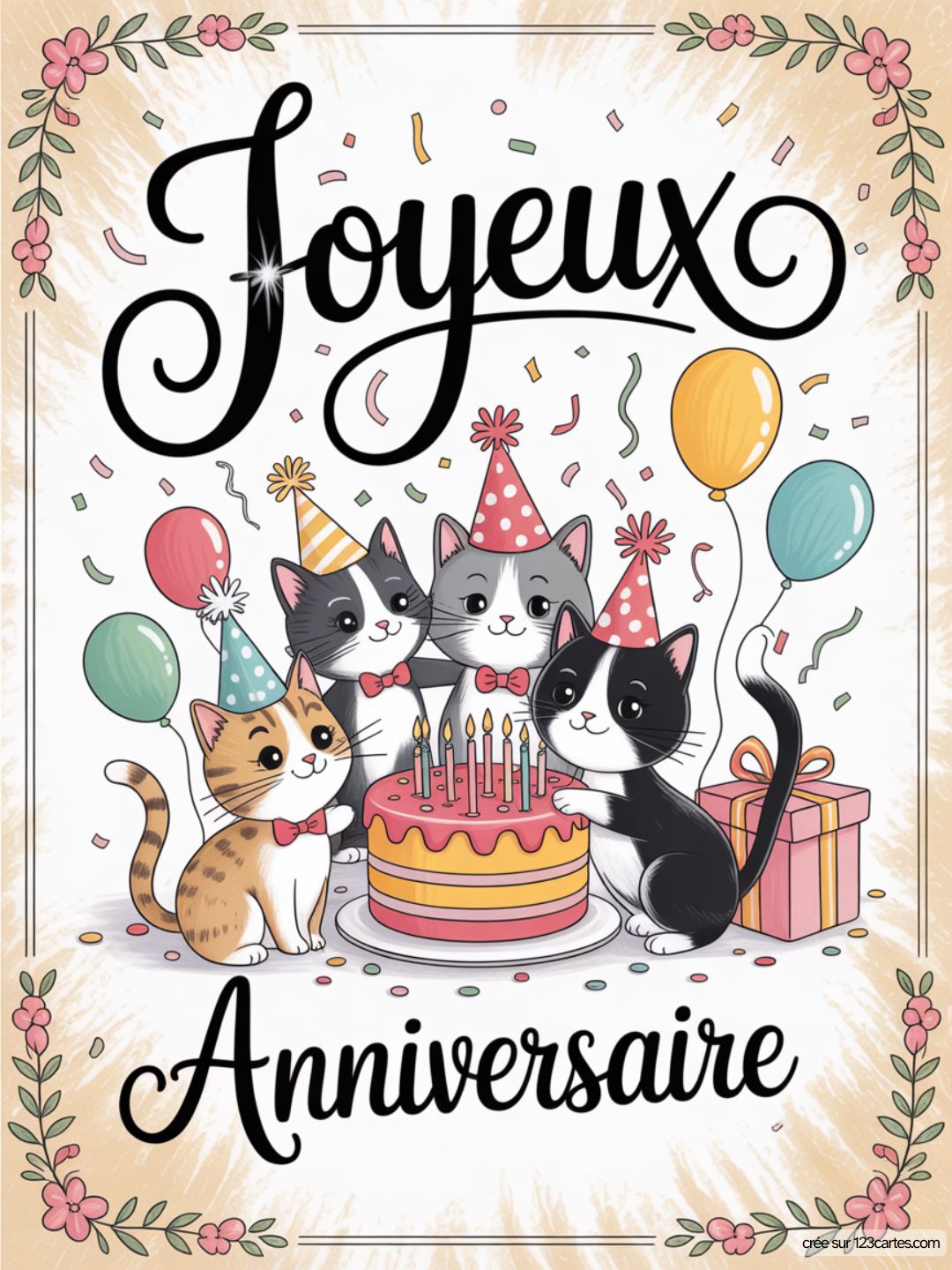 Carte Anniversaire Femme Chat 20