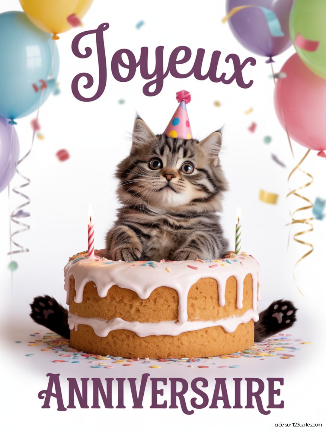 Carte Anniversaire Femme Chat 24