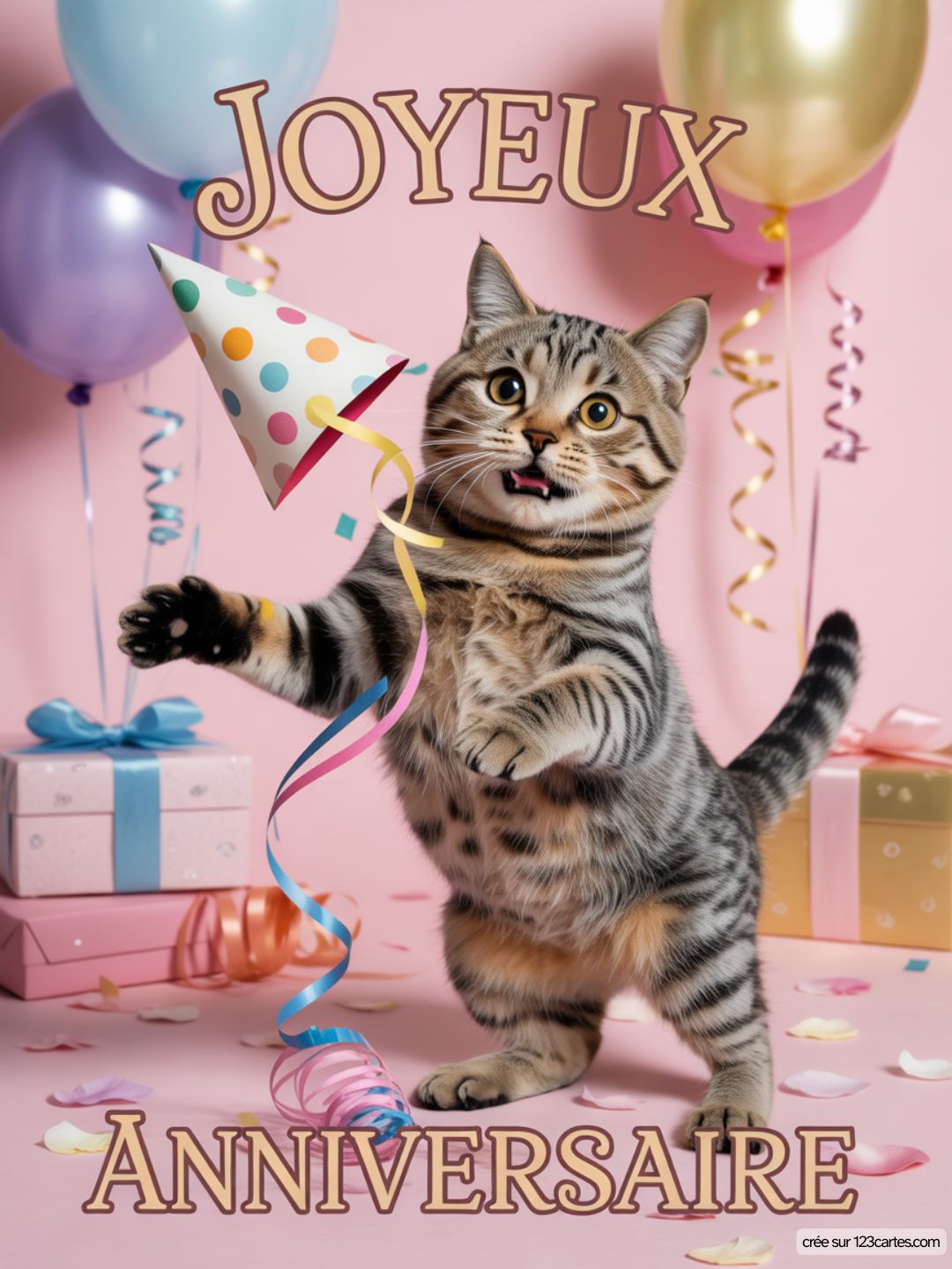 Carte Anniversaire Femme Chat 25
