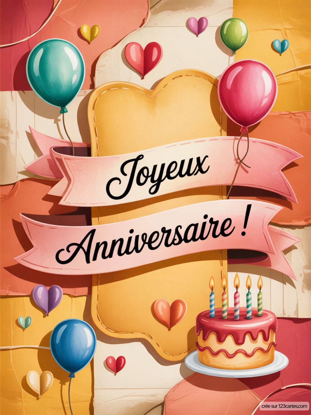 Carte Anniversaire Femme Coeur 03