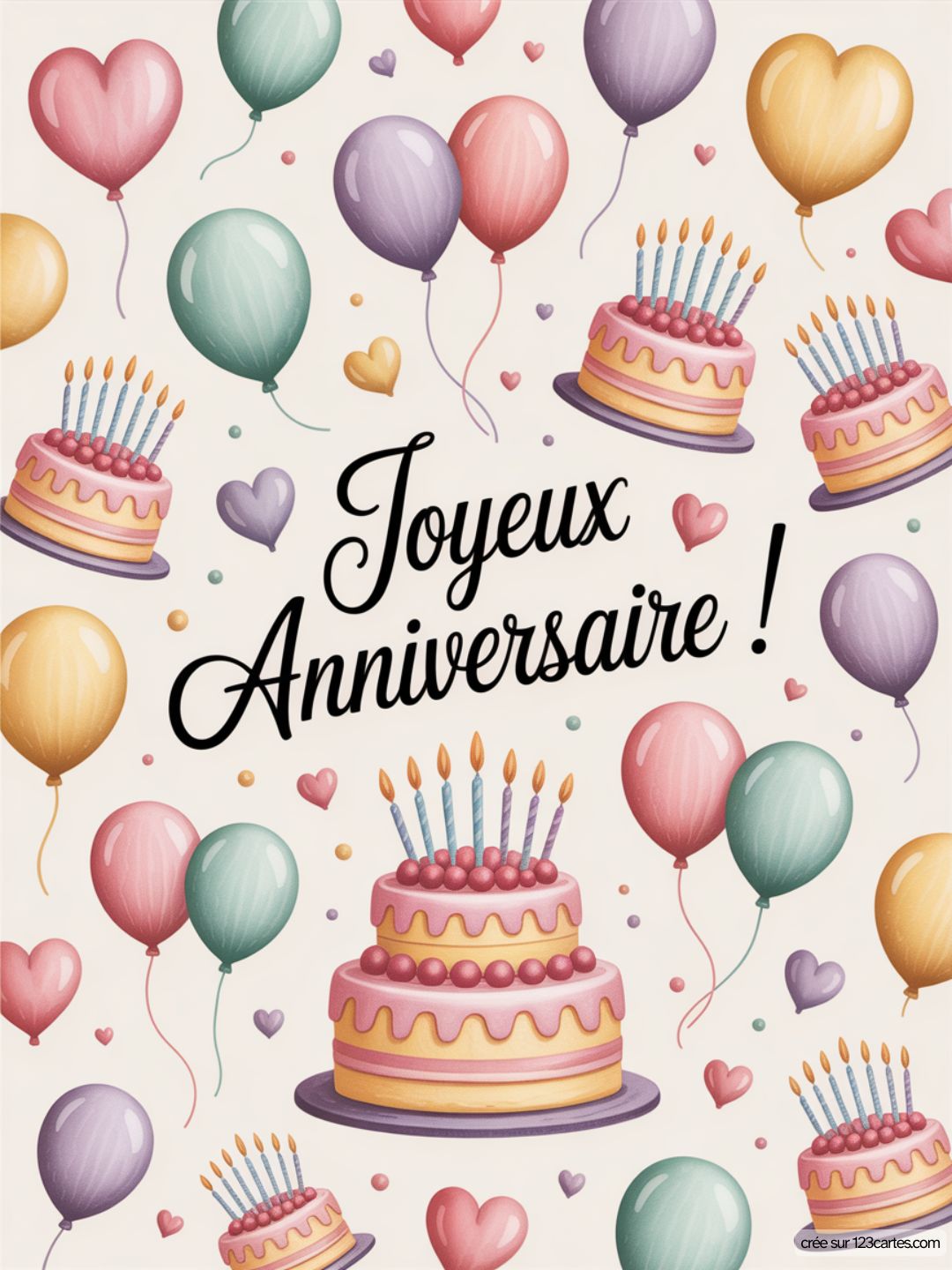 Carte Anniversaire Femme Coeur 05
