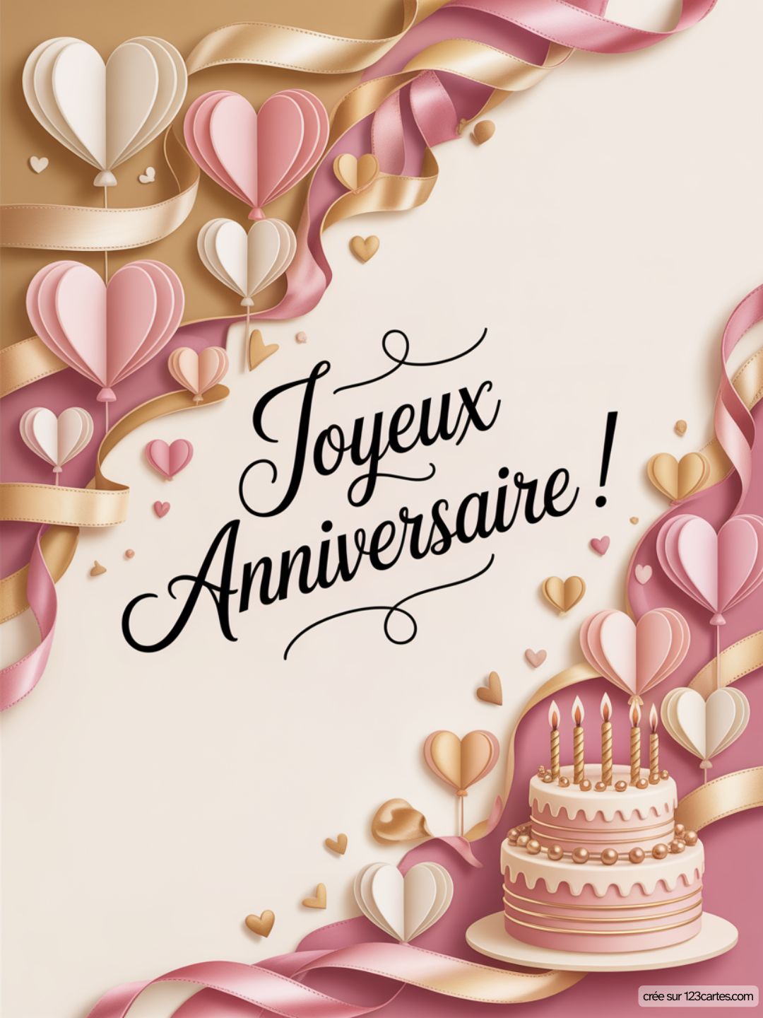 Carte Anniversaire Femme Coeur 08