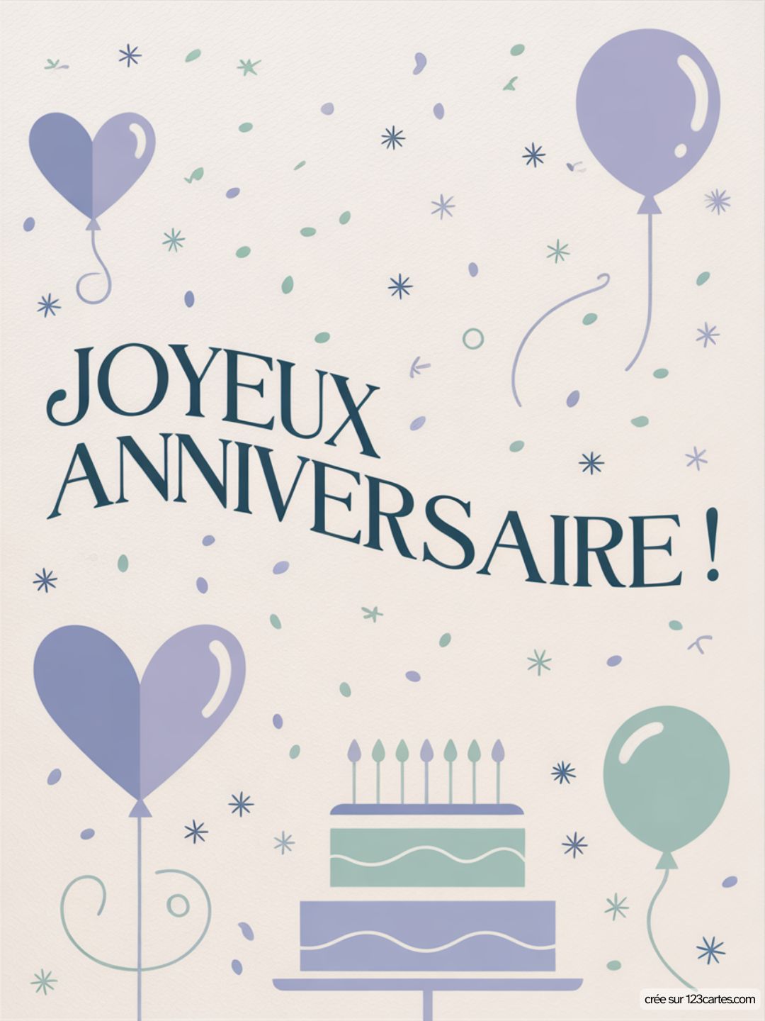 Carte Anniversaire Femme Coeur 09