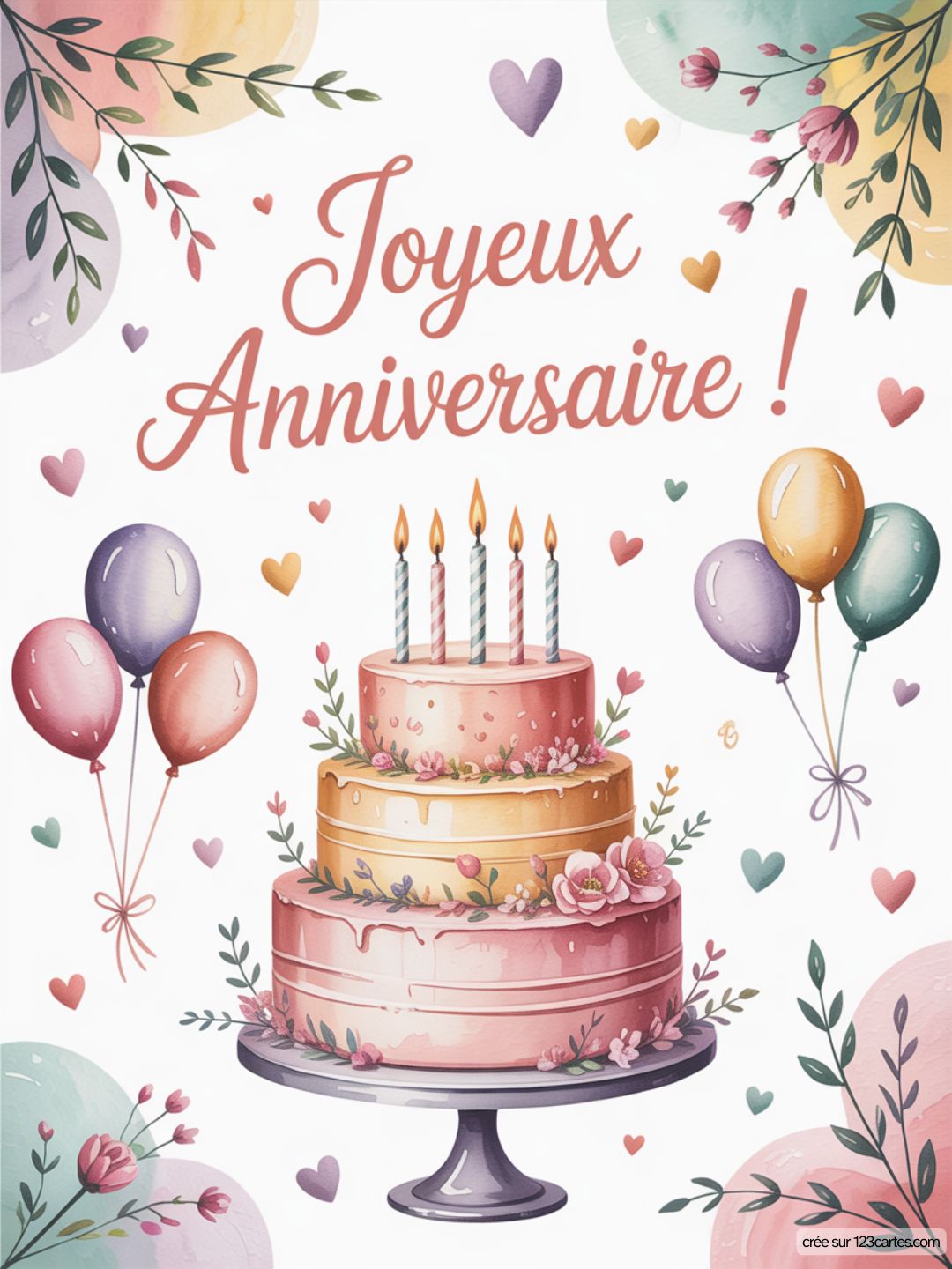 Carte Anniversaire Femme Coeur 10