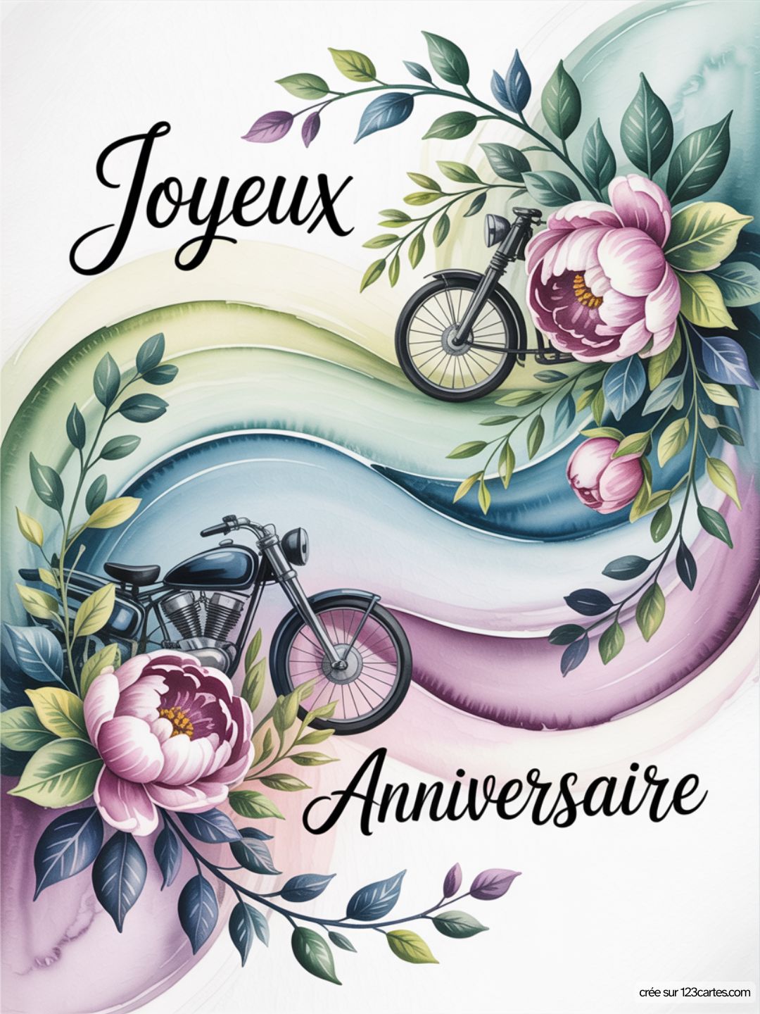 Carte Anniversaire Femme Motarde 05