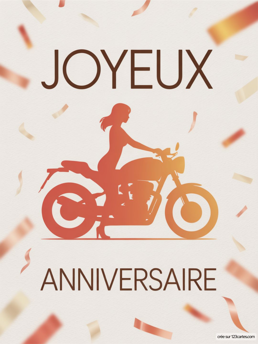Carte Anniversaire Femme Motarde 07