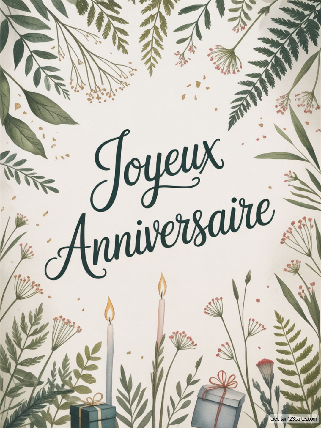 Carte Anniversaire Femme Nature 01