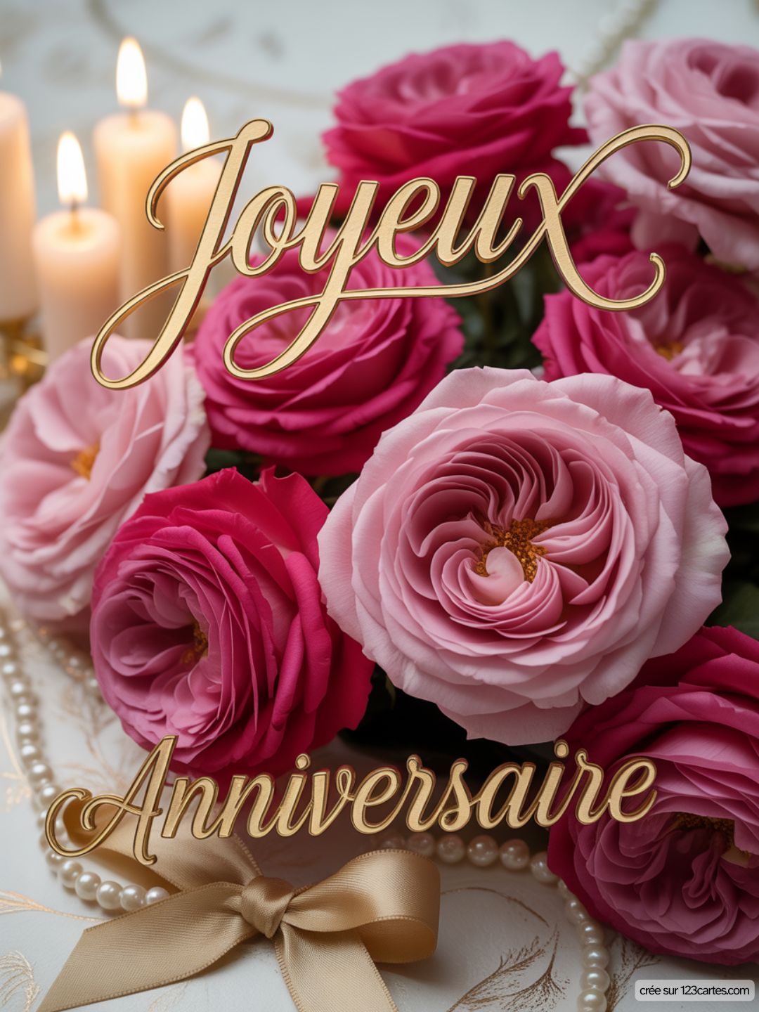 Carte Anniversaire Femme Roses 13