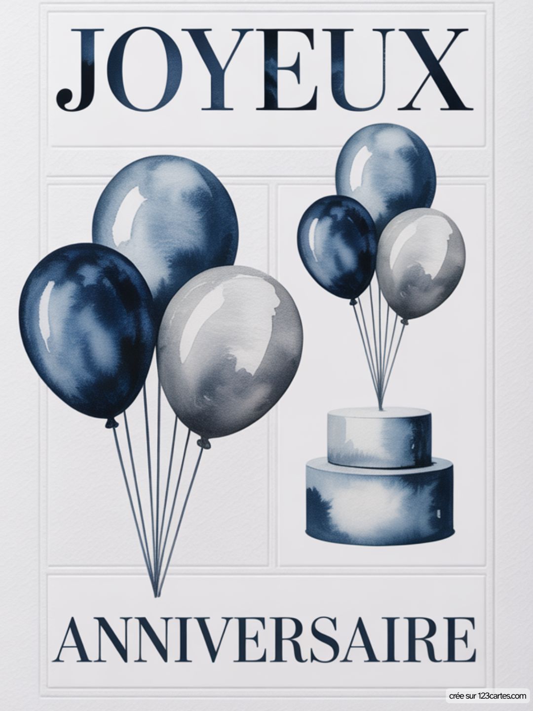 Carte Anniversaire Homme Aquarelle 07