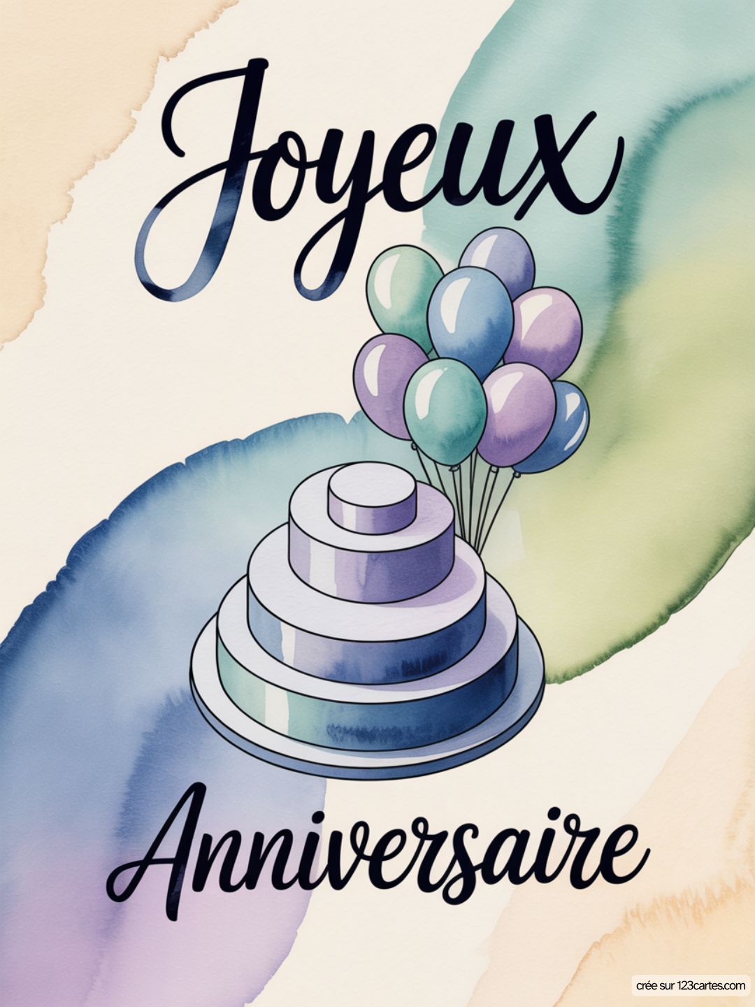 Carte Anniversaire Homme Aquarelle 15