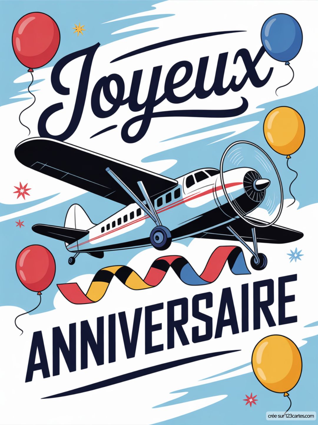 Carte Anniversaire Homme Avion 13