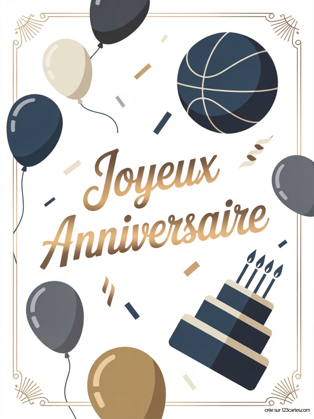 Carte Anniversaire Homme Basket 04