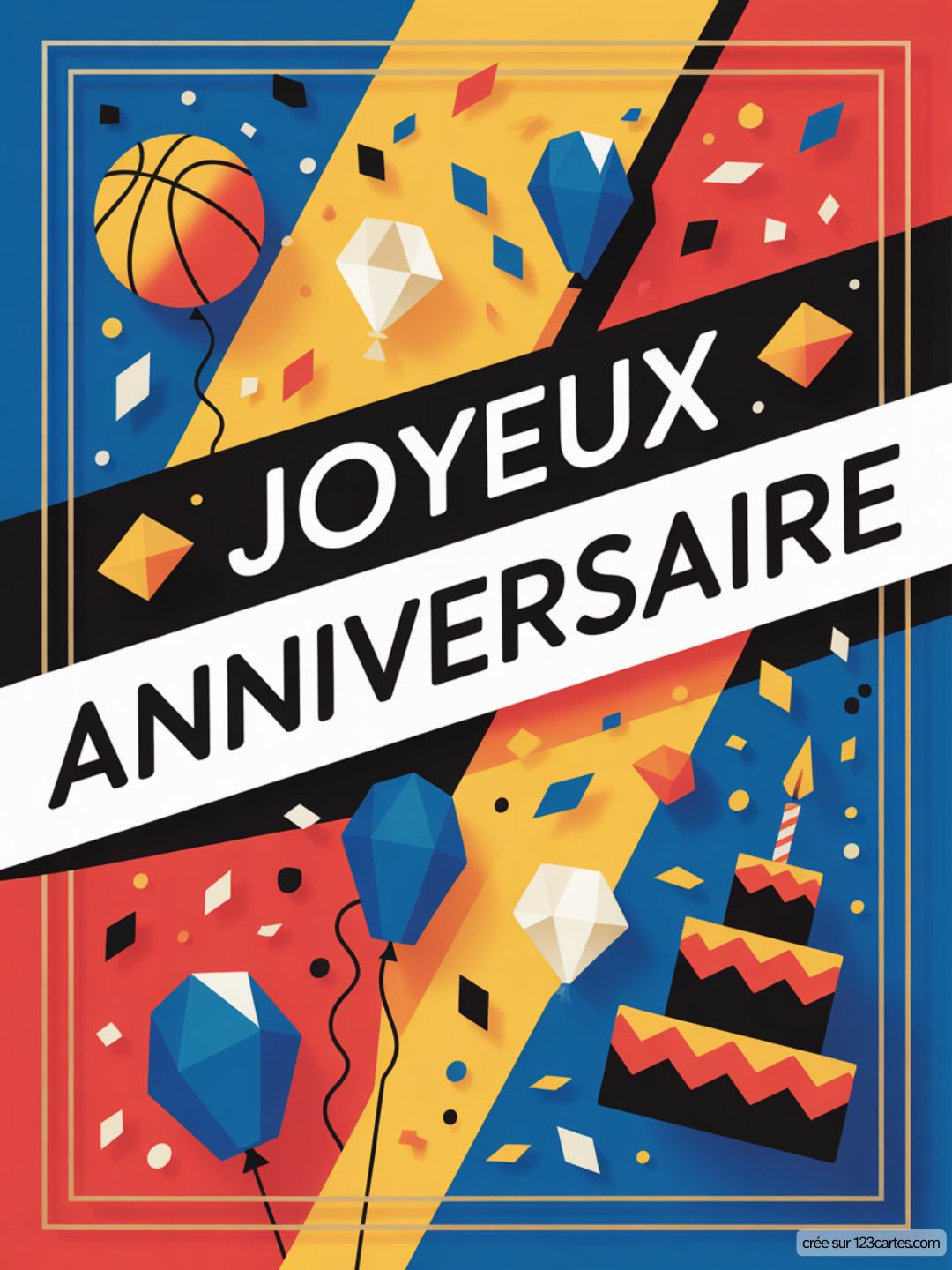 Carte Anniversaire Homme Basket 06