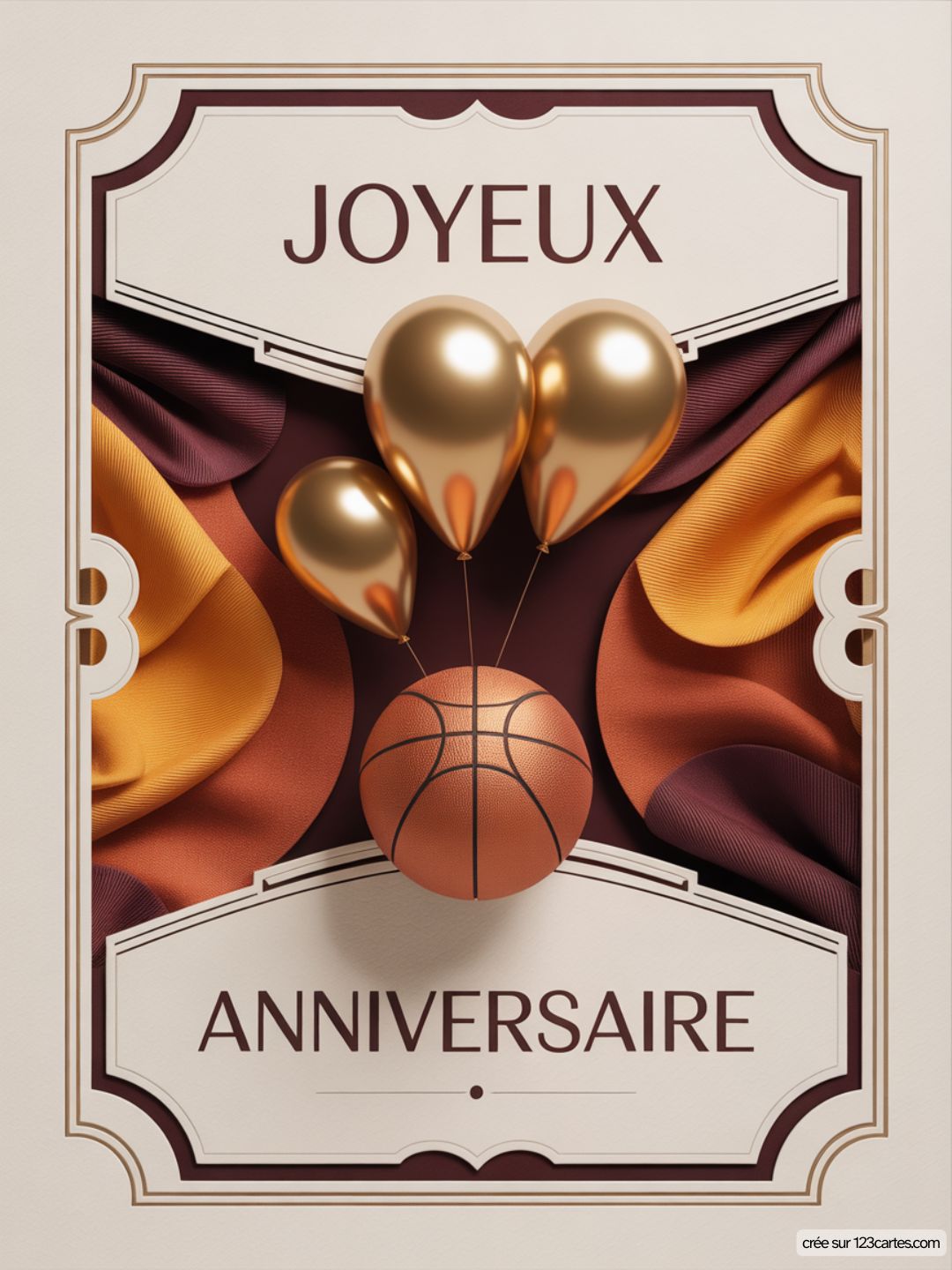 Carte Anniversaire Homme Basket 07