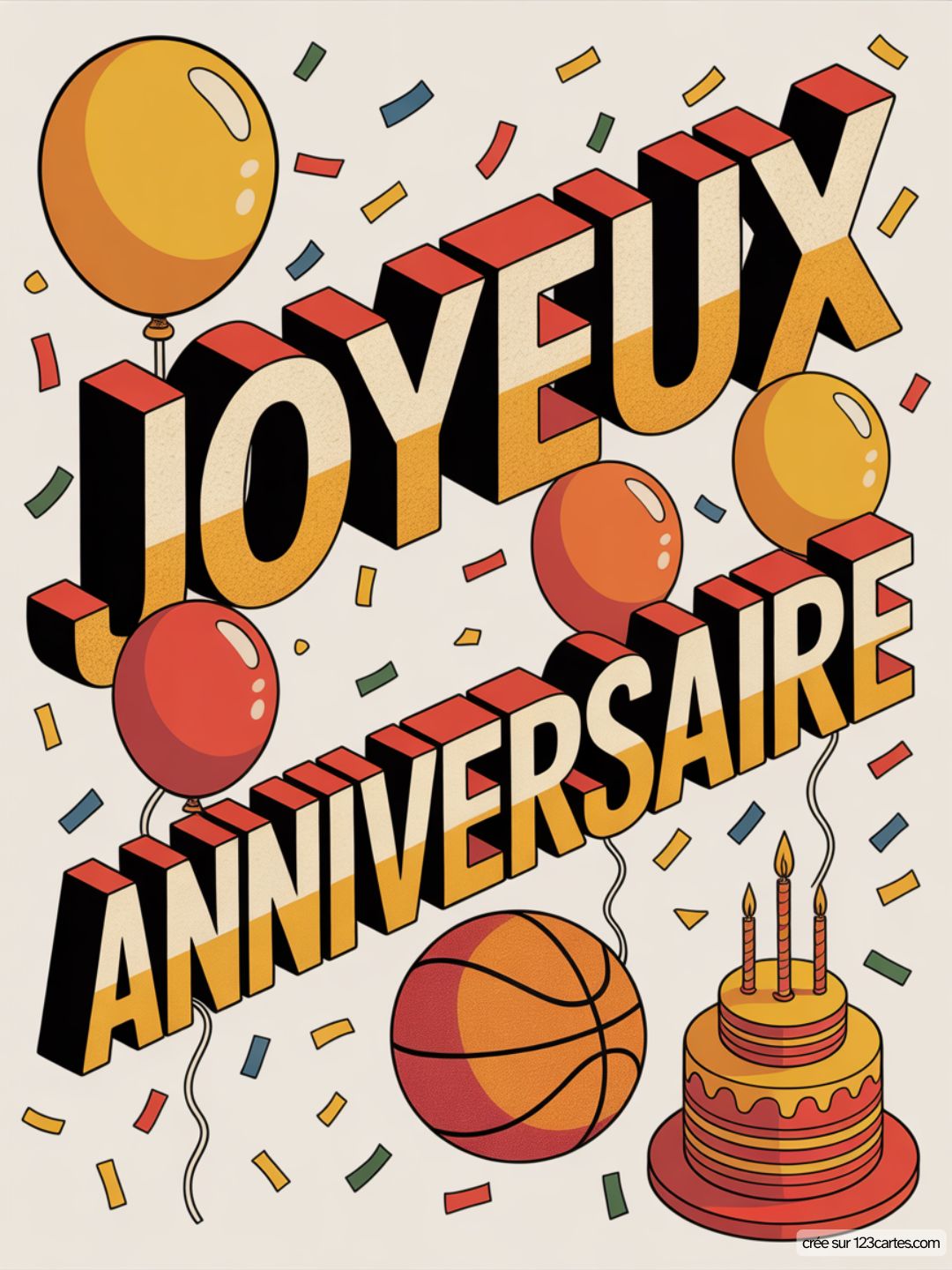 Carte Anniversaire Homme Basket 14