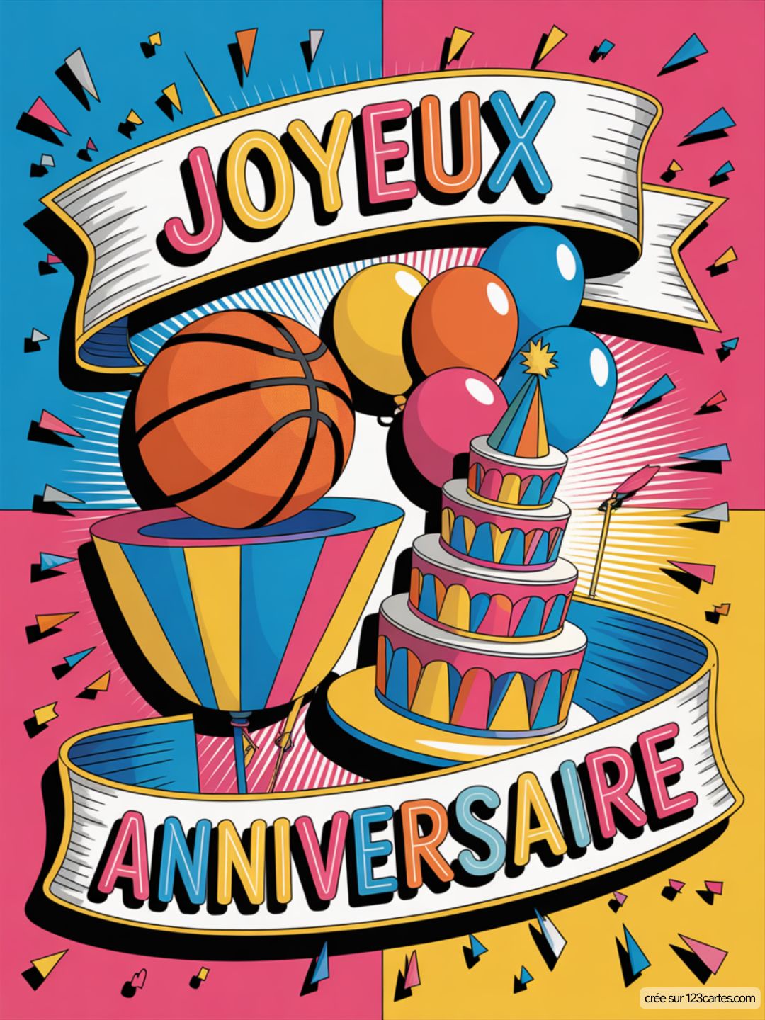 Carte Anniversaire Homme Basket 15