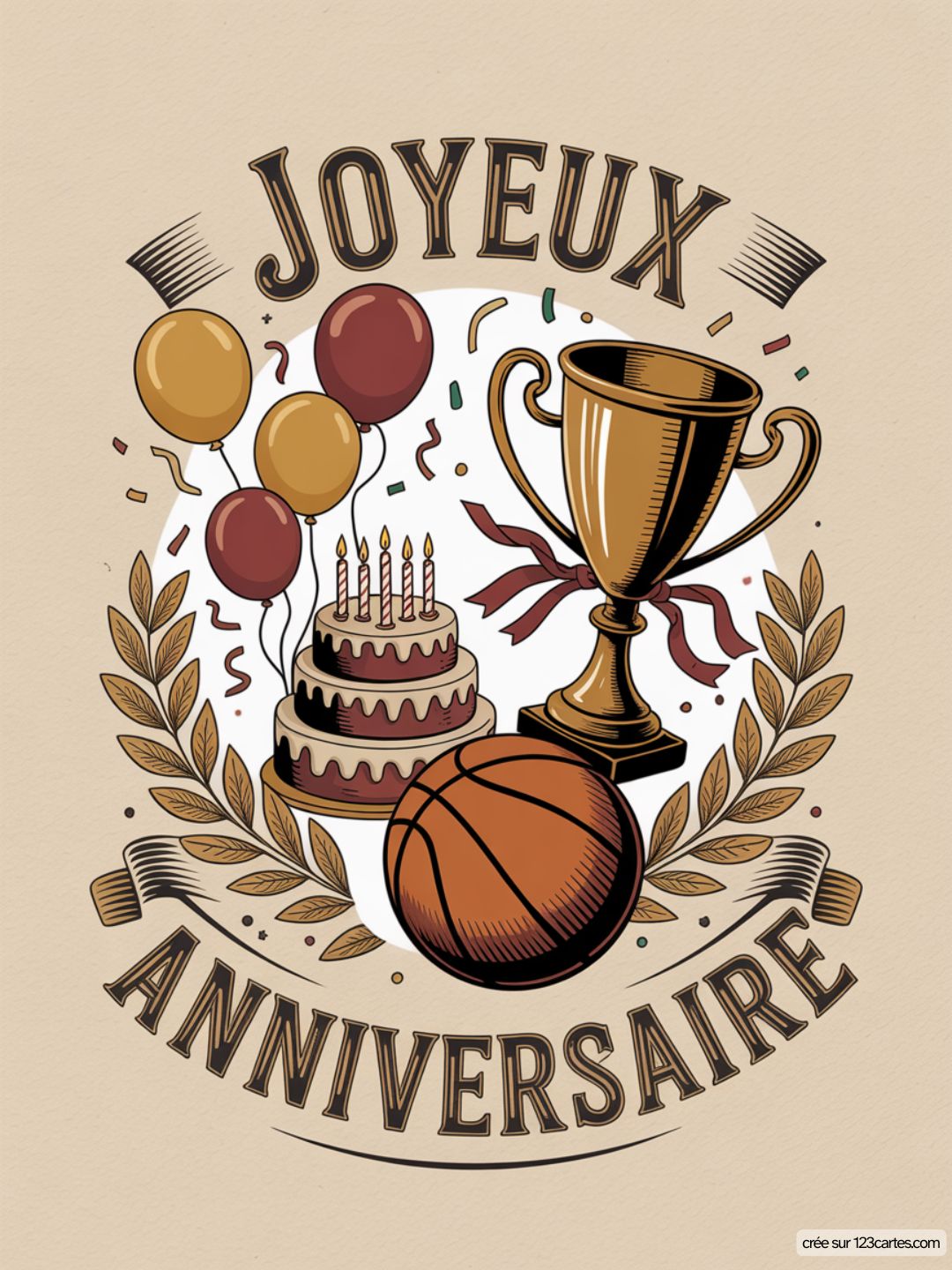 Carte Anniversaire Homme Basket 16