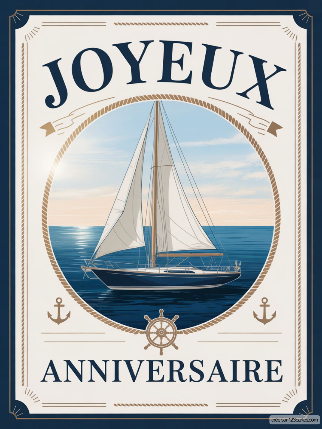 Carte Anniversaire Homme Bateau 09