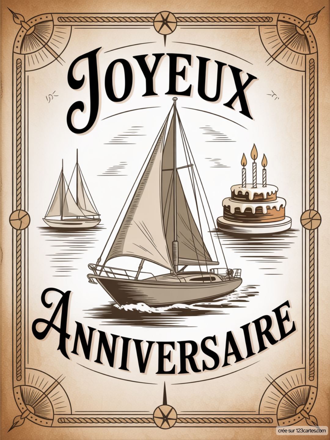 Carte Anniversaire Homme Bateau 12