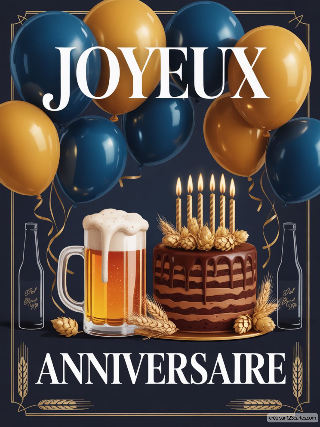 Carte Anniversaire Homme Biere 05