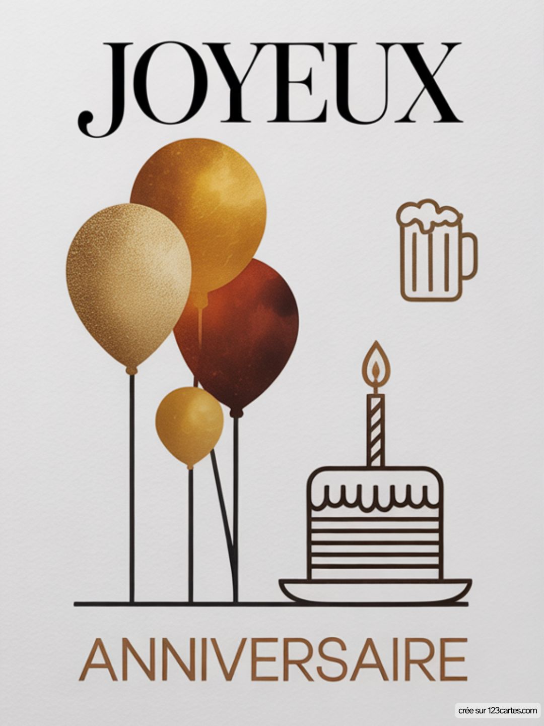 Carte Anniversaire Homme Biere 07