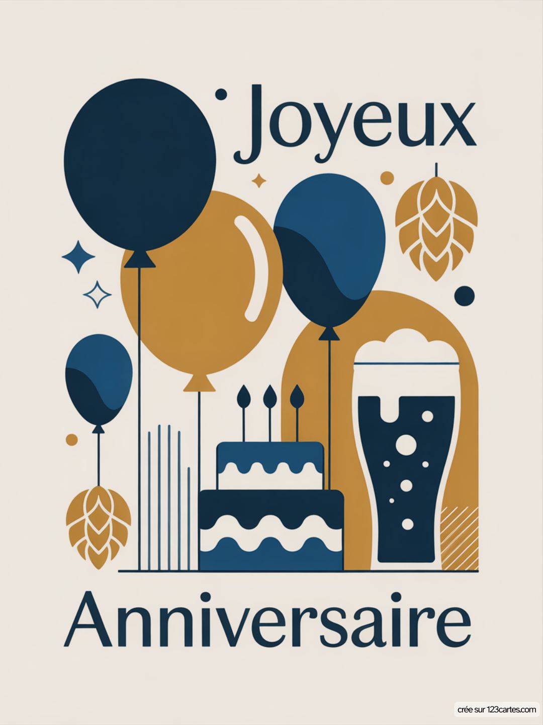 Carte Anniversaire Homme Biere 09