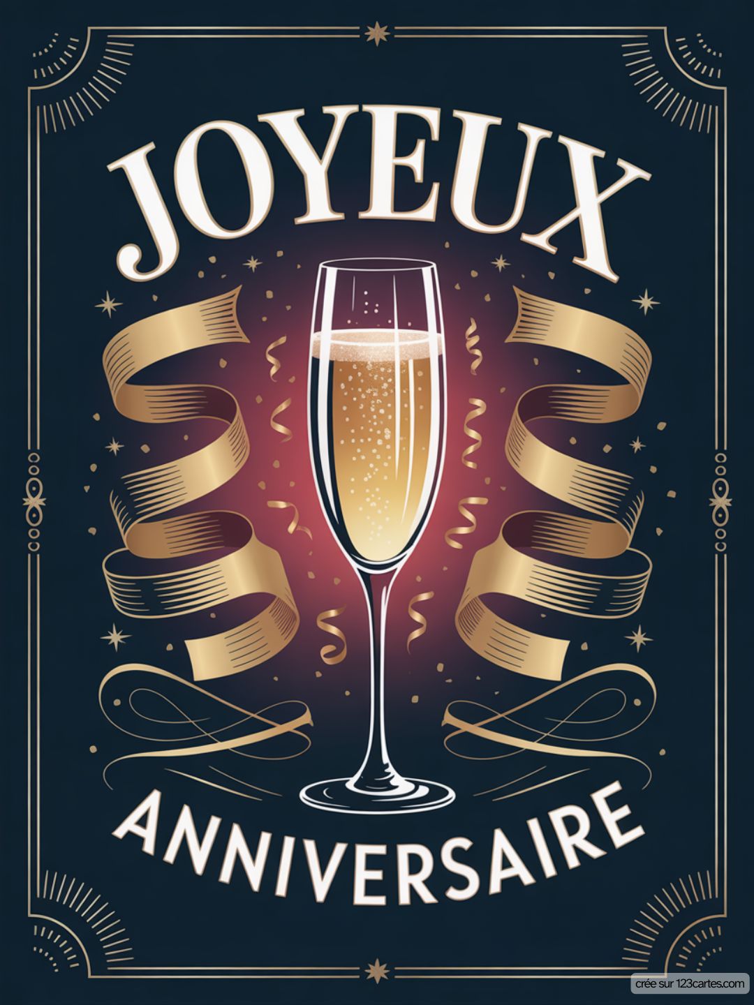 Carte Anniversaire Homme Champagne 04