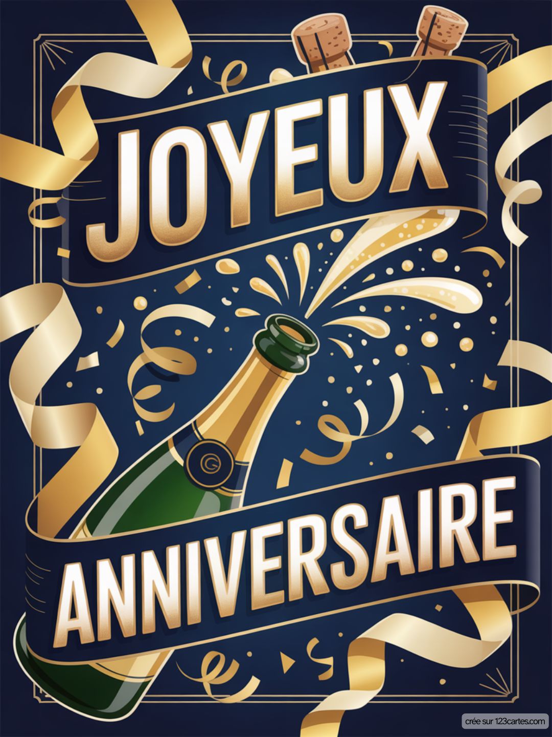 Carte Anniversaire Homme Champagne 12