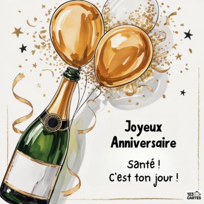 Carte joyeux anniversaire HOMME