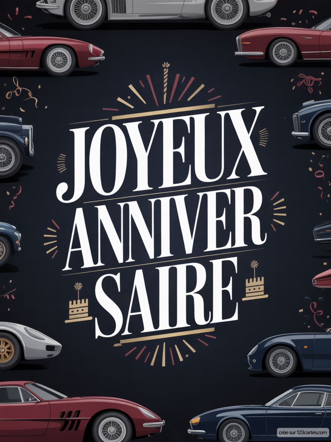 Carte Anniversaire Homme Voiture 10