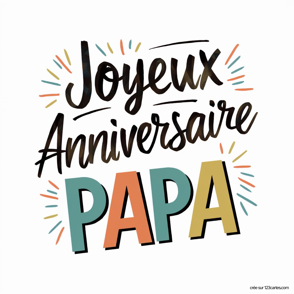 Carte Joyeux Anniversaire Papa Originale