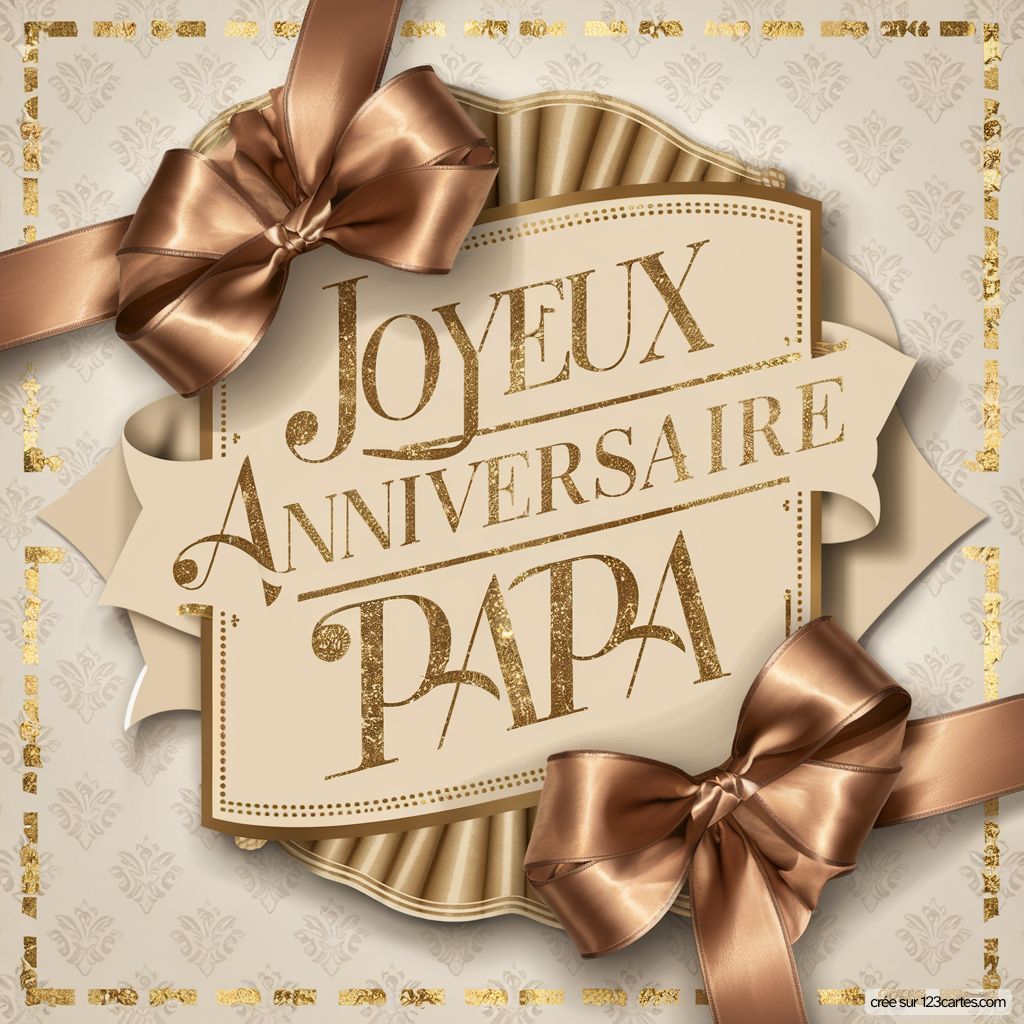 Joyeux Anniversaire Papa