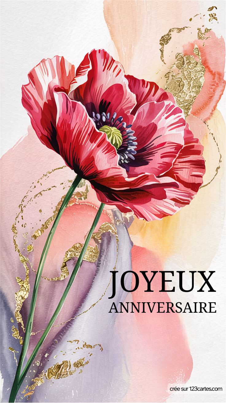 Carte Virtuelle Joyeux Anniversaire Fleurs En Ligne Gratuite