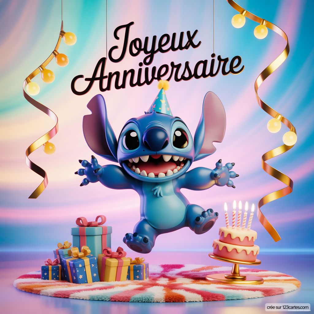 Carte Anniversaire Stitch En Ligne