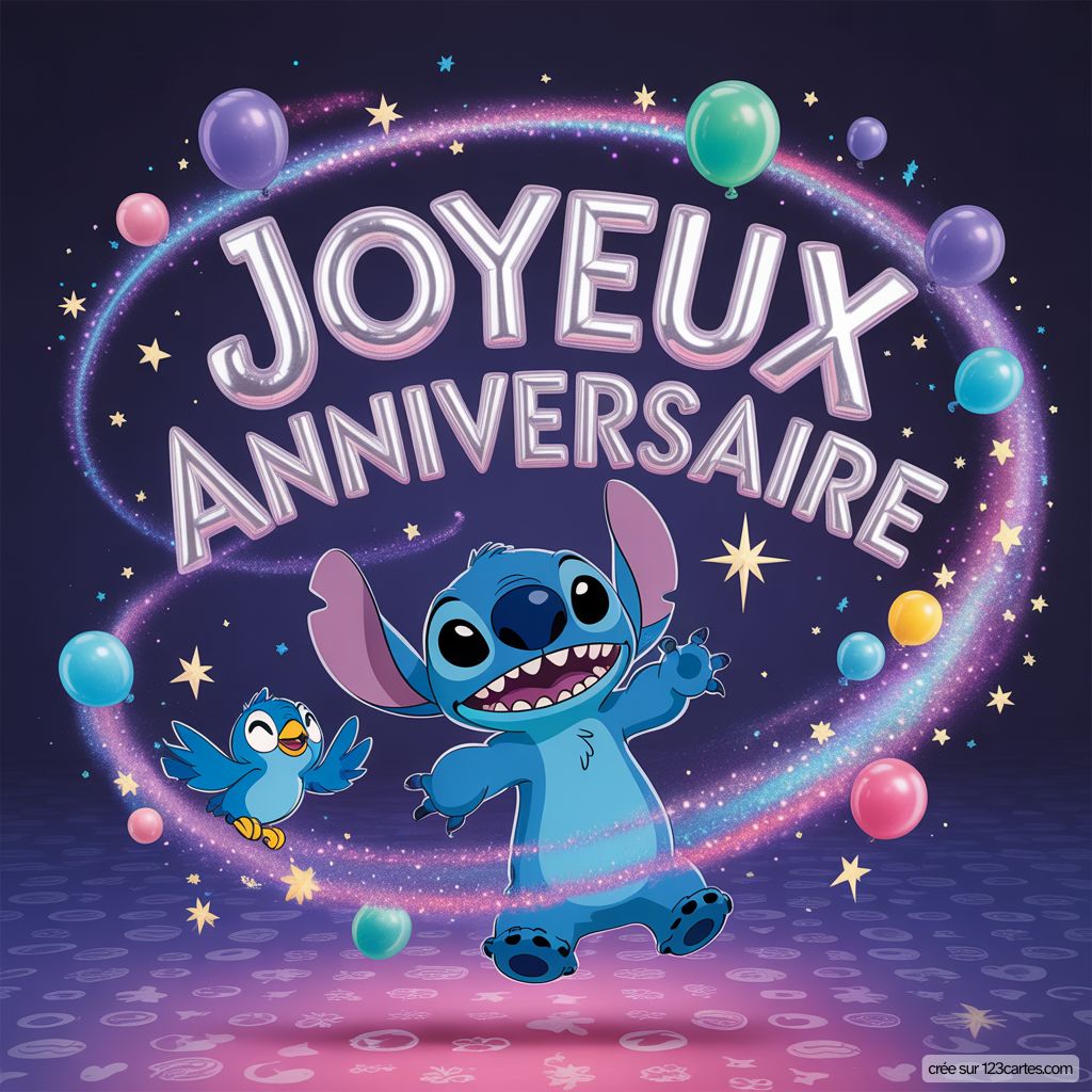 Dessin Anniversaire Stitch