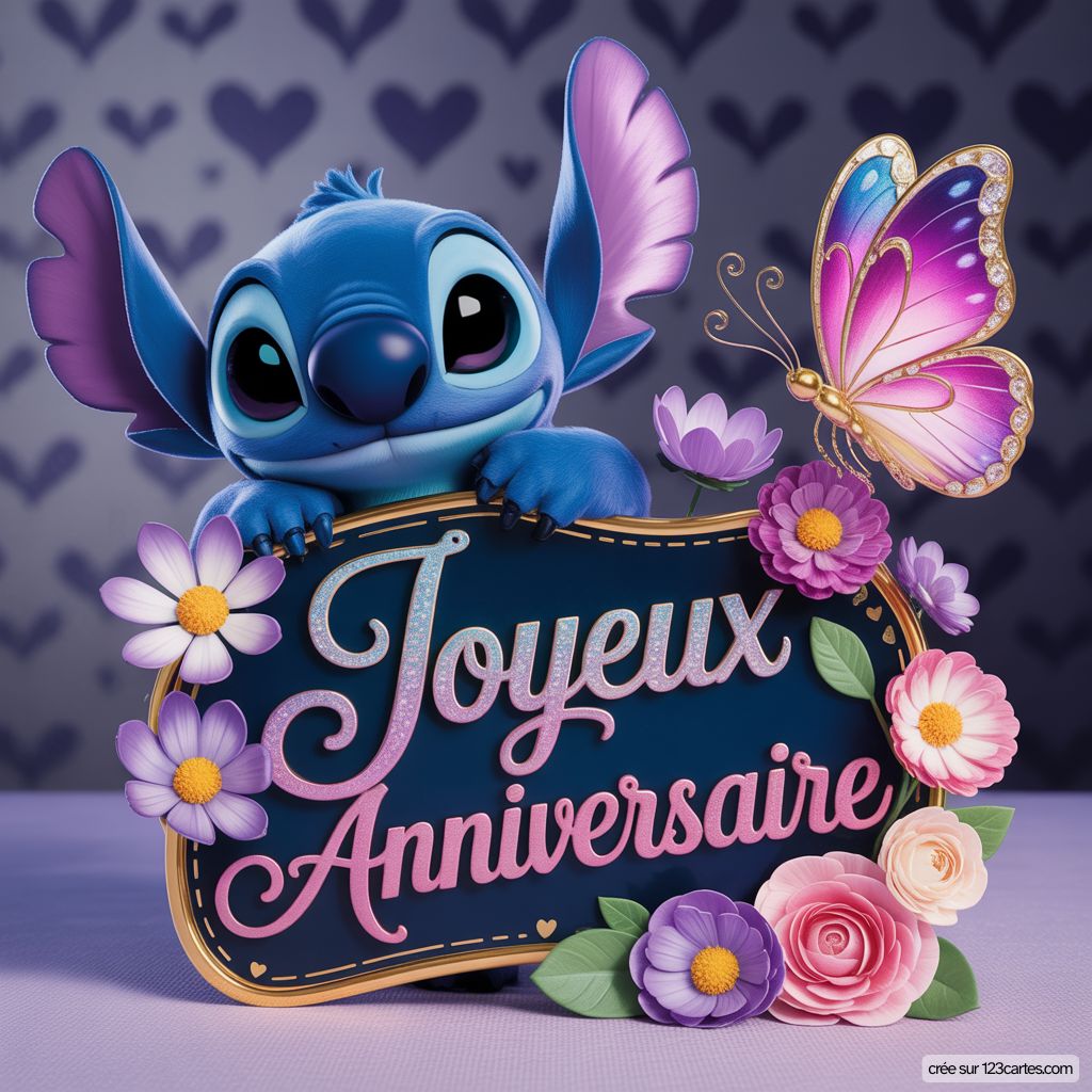 Image Joyeux Anniversaire Stitch