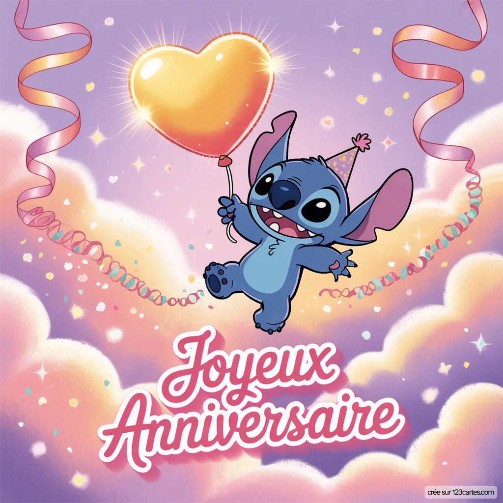 Souhaiter Joyeux Anniversaire Stitch