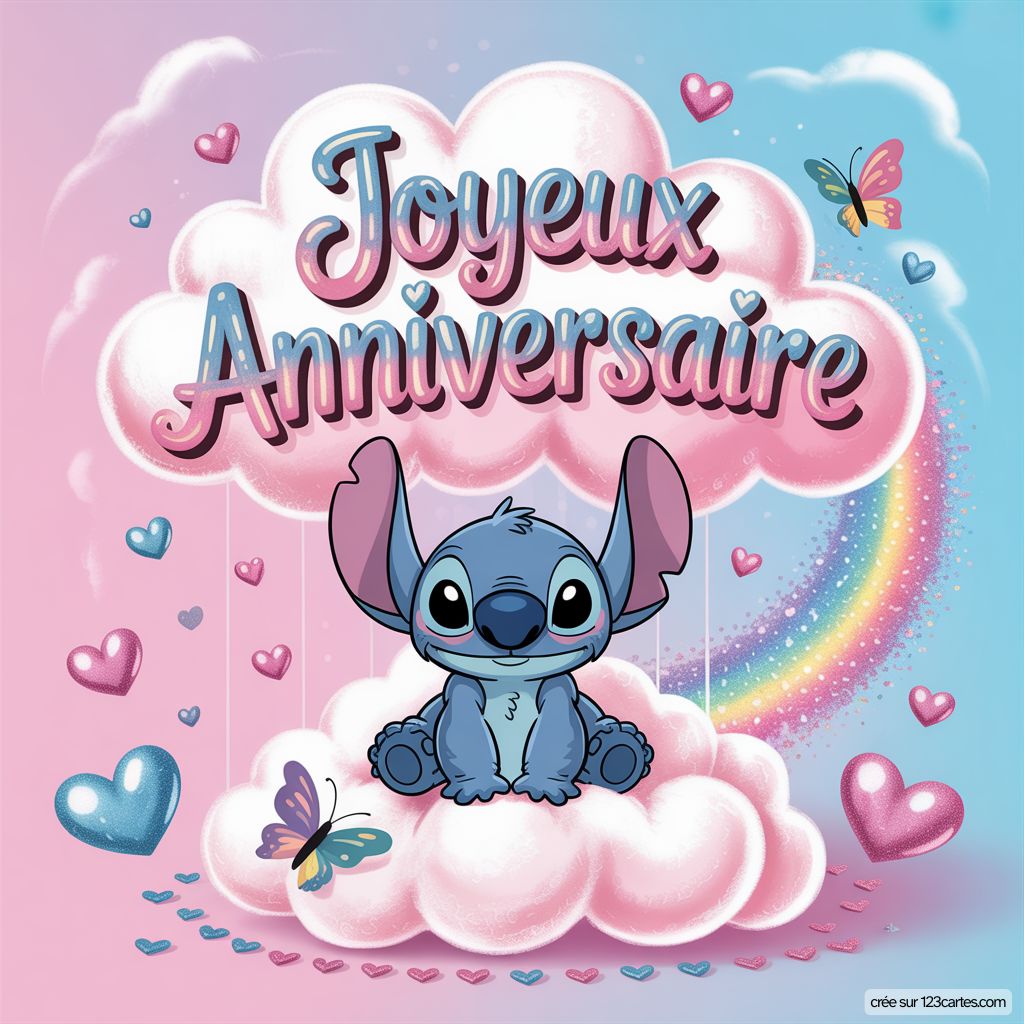 Stitch Souhaiter Joyeux Anniversaire