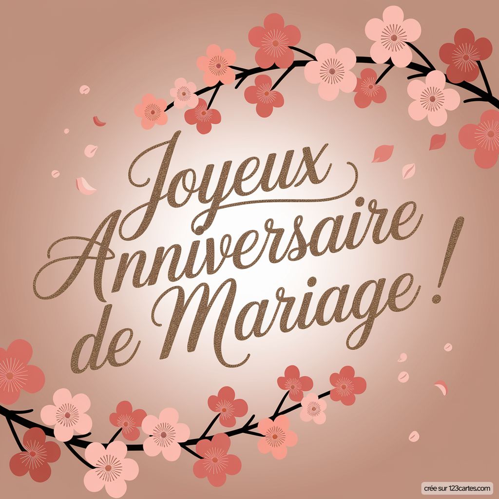 Carte Anniversaire De Mariage