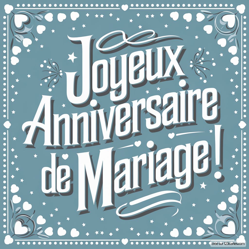 Carte Anniversaire Mariage