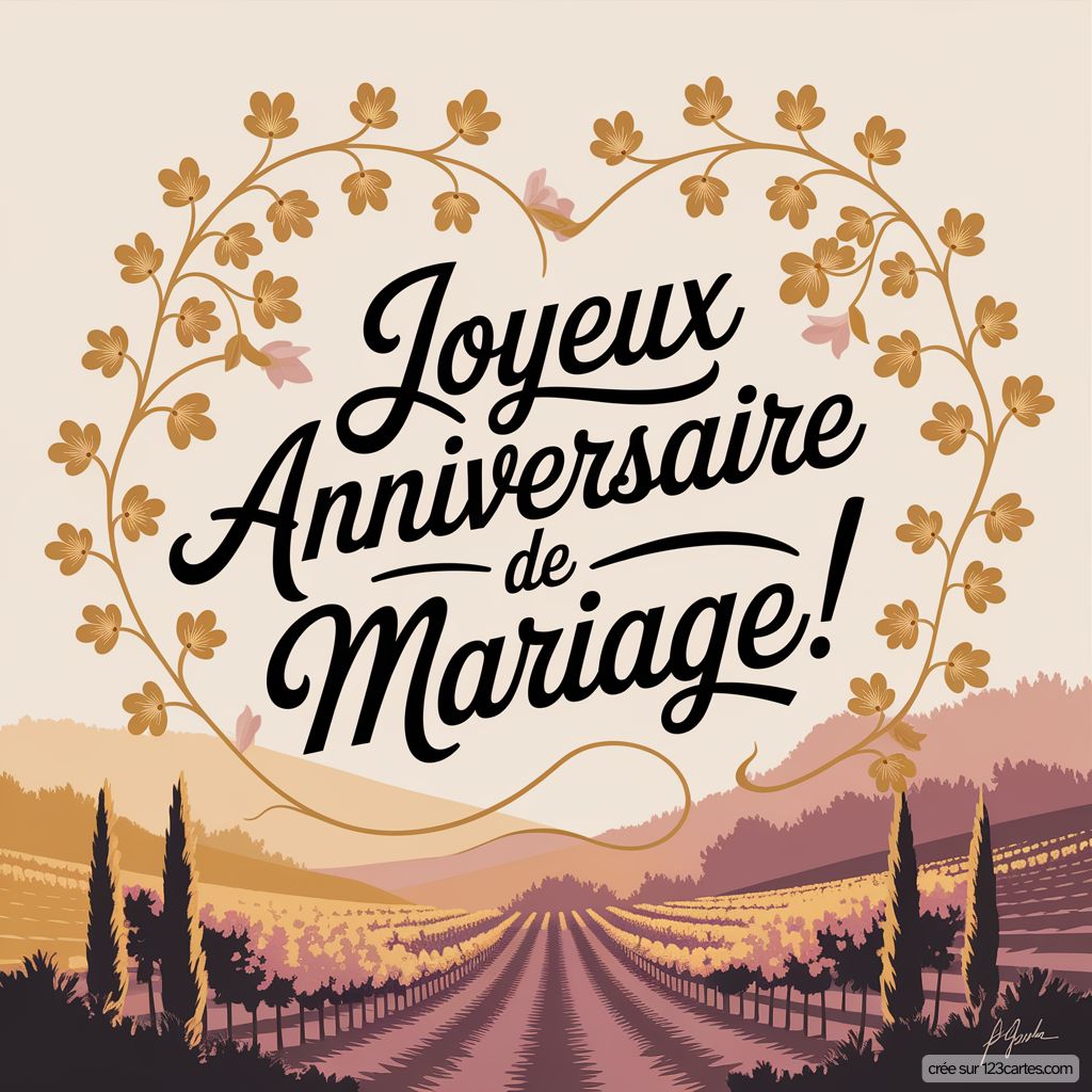 Carte Virtuelle Anniversaire De Mariage