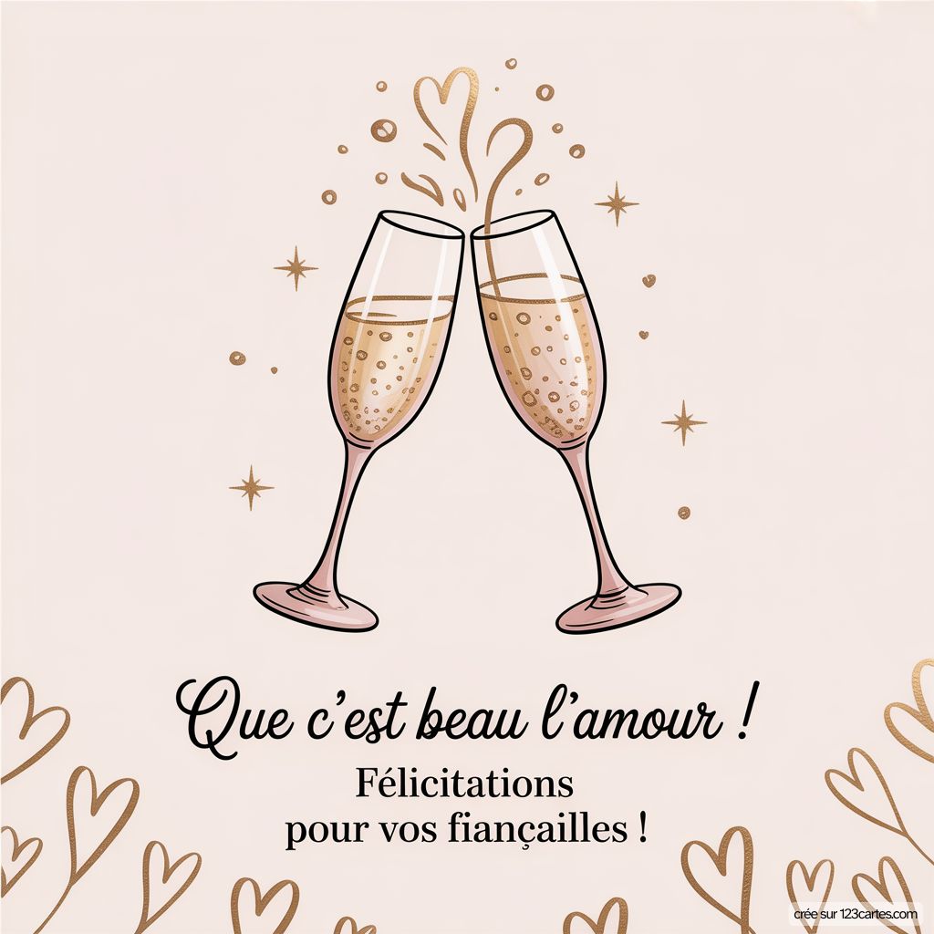 Carte De Felicitations Pour Fiancailles