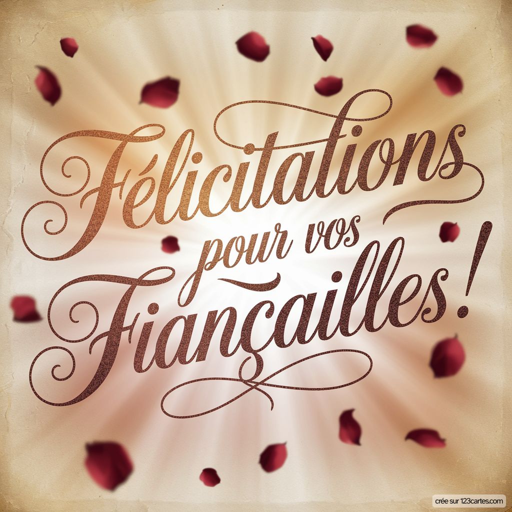 Carte Felicitations Fiancailles Texte