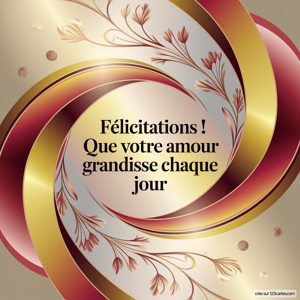 Felicitations Mariage