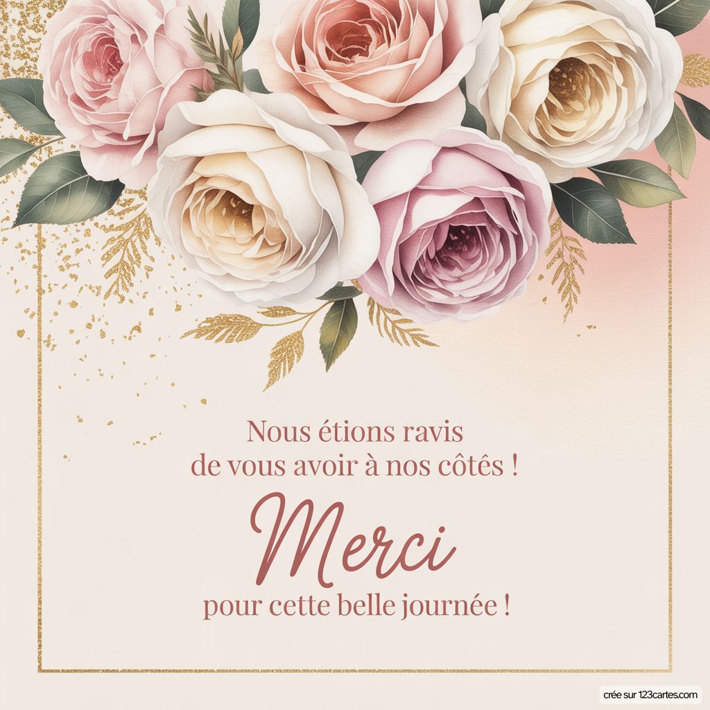 Carte De Remerciement Mariage