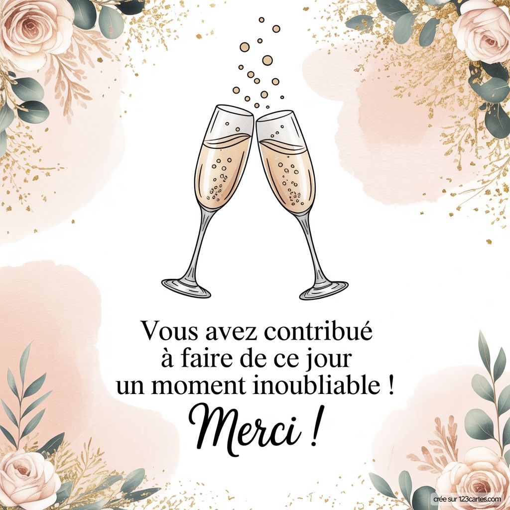 Carte Virtuelle Gratuite Remerciement Mariage